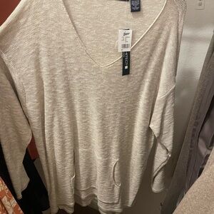 Architect Cream V-Neck Sweater